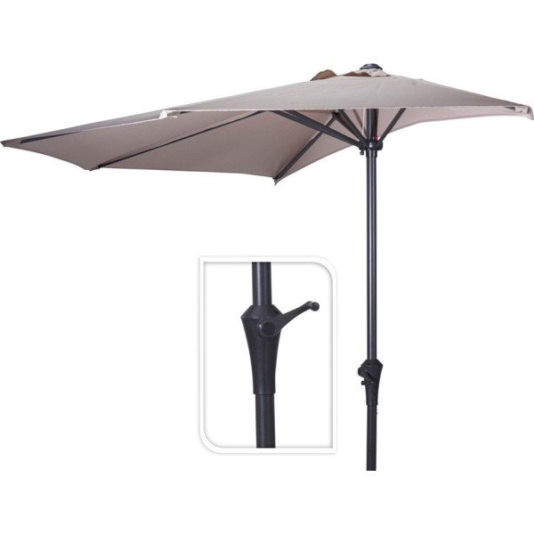 Media sombrilla taupe, ø270 cm